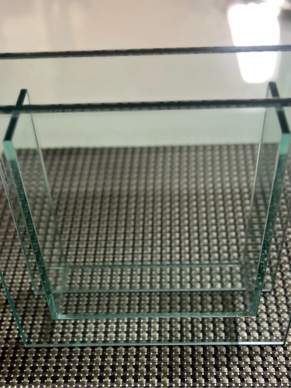 Clear Glass Bath Organizer - Transparent Glass Storage
